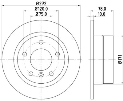 Bremžu diski HELLA PAGID 8DD 355 104-261