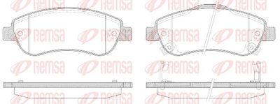 Bremžu uzliku kompl., Disku bremzes REMSA 1289.02