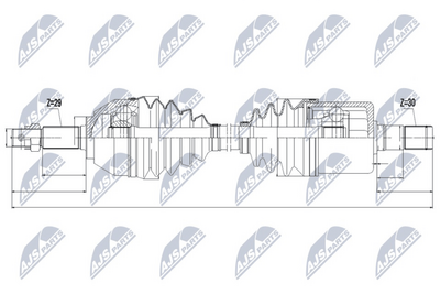 Приводной вал NTY NPW-NS-048