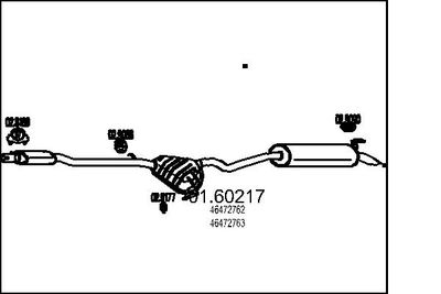 Глушитель выхлопных газов конечный MTS 01.60217