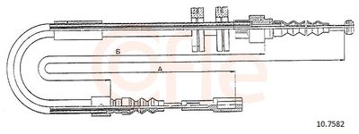 Тросик, cтояночный тормоз COFLE 92.10.7582