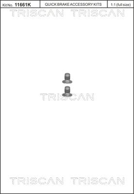 Комплект болтов, тормозной диск TRISCAN 8105 116002
