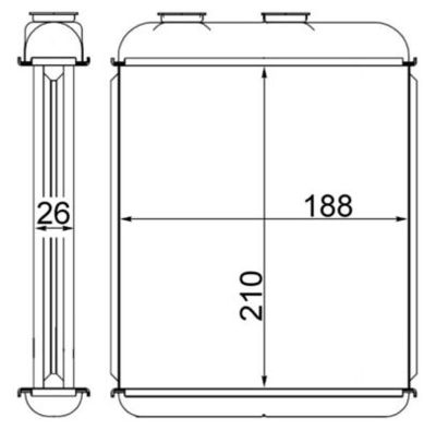 Теплообменник, отопление салона MAHLE AH 41 000S