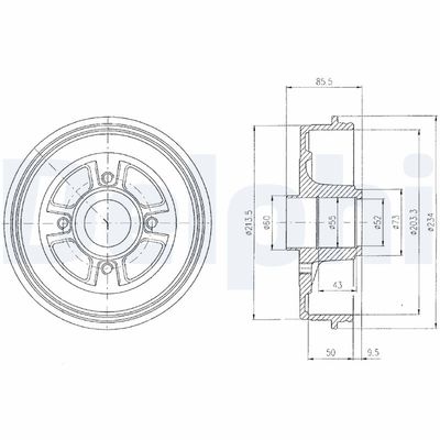 Тормозной барабан DELPHI BF380