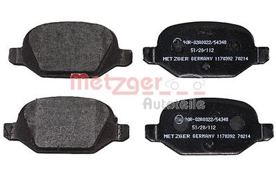 Bremžu uzliku kompl., Disku bremzes METZGER 1170392