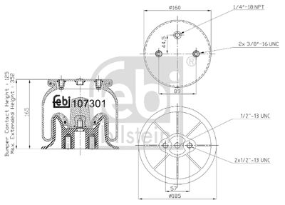 Pneimoatsperes spilvens, Pneimopiekare FEBI BILSTEIN 107301