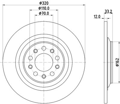 Тормозной диск HELLA 8DD 355 132-101
