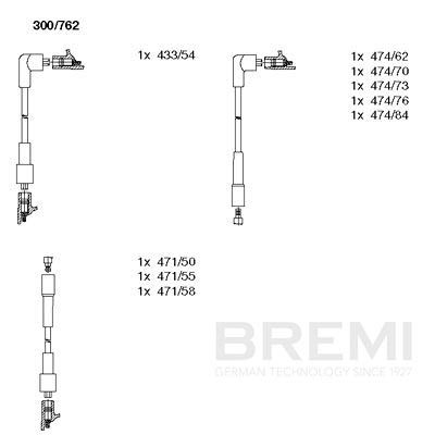Augstsprieguma vadu komplekts BREMI 300/762