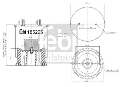 Pneimoatsperes spilvens, Pneimopiekare FEBI BILSTEIN 185225