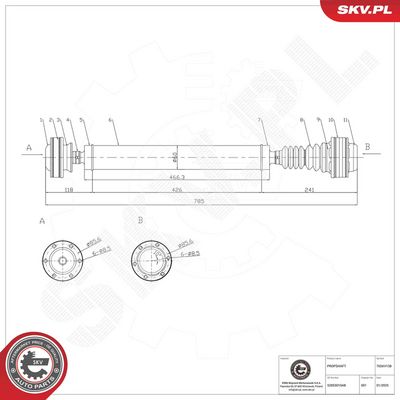 Приводной вал ESEN SKV 76SKV138