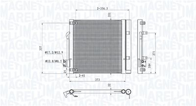 Конденсатор, кондиционер MAGNETI MARELLI 350203107800