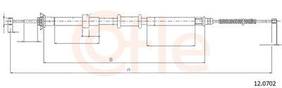 Тросик, cтояночный тормоз COFLE 92.12.0702