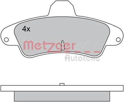 Bremžu uzliku kompl., Disku bremzes METZGER 1170430