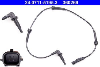 Devējs, Riteņu griešanās ātrums ATE 24.0711-5195.3