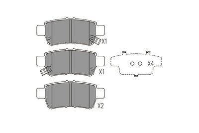 Bremžu uzliku kompl., Disku bremzes KAVO PARTS KBP-2057