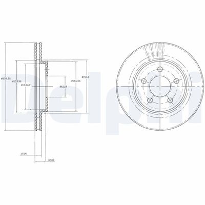 Тормозной диск DELPHI BG3594