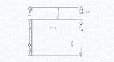 Радиатор, охлаждение двигателя MAGNETI MARELLI 350213221400