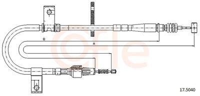 Тросик, cтояночный тормоз COFLE 92.17.5040