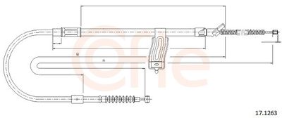 Тросик, cтояночный тормоз COFLE 92.17.1263