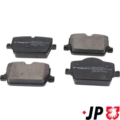 Bremžu uzliku kompl., Disku bremzes JP GROUP 1463707510