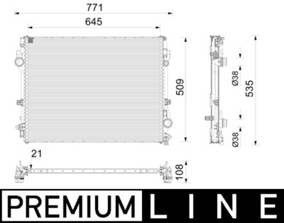 Радиатор, охлаждение двигателя MAHLE CR 2777 000P
