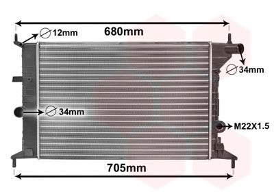 Radiators, Motora dzesēšanas sistēma VAN WEZEL 37002242