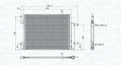 Конденсатор, кондиционер MAGNETI MARELLI 350203107400