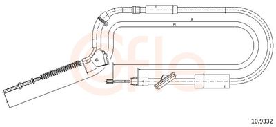 Тросик, cтояночный тормоз COFLE 10.9332