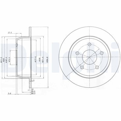 Тормозной диск DELPHI BG3660
