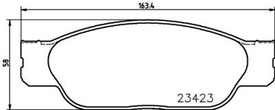 Bremžu uzliku kompl., Disku bremzes HELLA PAGID 8DB 355 018-551