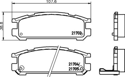 Bremžu uzliku kompl., Disku bremzes HELLA PAGID 8DB 355 016-491