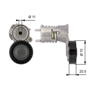 Siksnas spriegotājs, Ķīļsiksna GATES T39117