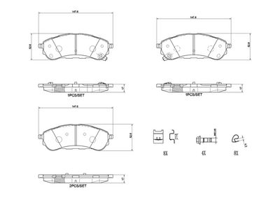 Комплект тормозных колодок, дисковый тормоз BREMBO P 24 235