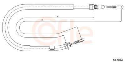 Тросик, cтояночный тормоз COFLE 92.10.9874