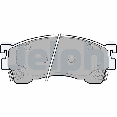 Комплект тормозных колодок, дисковый тормоз DELPHI LP801