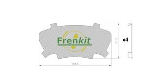 Pretčīkstēšanas plēve, Bremžu uzlikas FRENKIT 940215