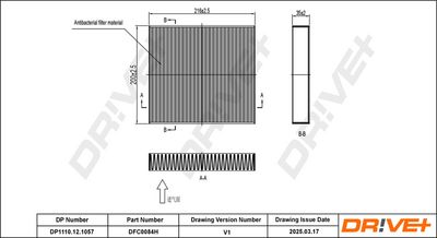 Фильтр, воздух во внутренном пространстве Dr!ve+ DP1110.12.1057