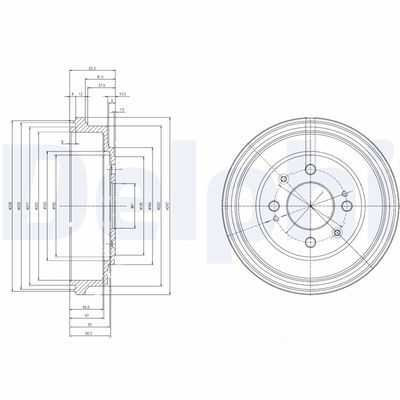 Тормозной барабан DELPHI BF280