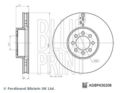 Bremžu diski BLUE PRINT ADBP430208
