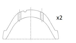 Distancpaplāksne, Kloķvārpsta FAI AutoParts BT3013-STD
