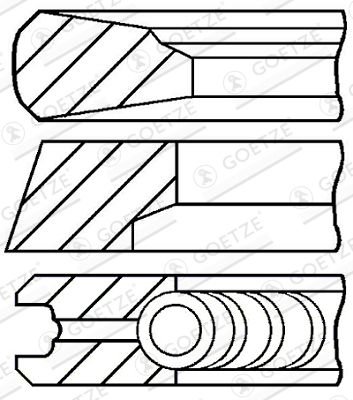 Virzuļa gredzenu komplekts GOETZE ENGINE 08-428900-00