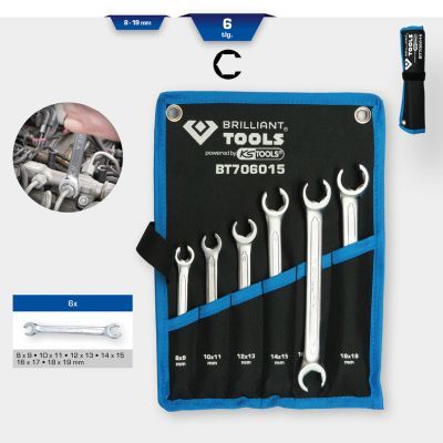 Divpusējo uzgriežņu atslēgu komplekts KS TOOLS BT706015