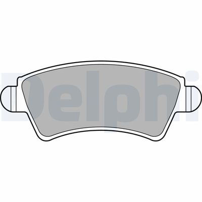 Комплект тормозных колодок, дисковый тормоз DELPHI LP1846