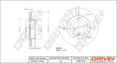 Тормозной диск Dr!ve+ DP1010.11.0514