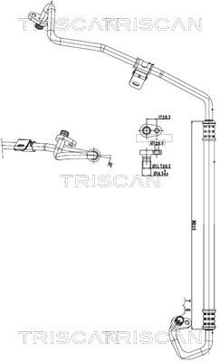 Augst-/Zemspiediena cauruļvads, Gaisa kond. sist. TRISCAN 9010 28016