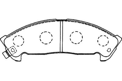 Bremžu uzliku kompl., Disku bremzes KAVO PARTS KBP-3519