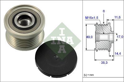Механизм свободного хода генератора Schaeffler INA 535 0127 10