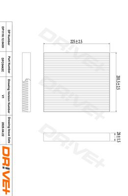 Filtrs, Salona telpas gaiss Dr!ve+ DP1110.12.0430