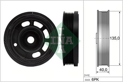 Ременный шкив, коленчатый вал Schaeffler INA 544 0172 10