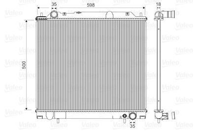 Радиатор, охлаждение двигателя VALEO 734146
